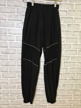 Sommer Ray Black Mesh-Detail at knee Jogger Sweatpants, small